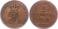 Oldenburg 2 Pfennig Paul Friedrich August 1829-1853. -