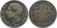 Spanien Peseta Alfons XII. 1874-1885. -
