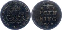Würzburg-Bistum 1/2 Pfennig Adam Friedrich von Seinsheim 1755-1779. -