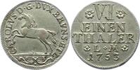 Braunschweig-Wolfenbüttel 1/6 Taler Karl I. 1735-1780. -