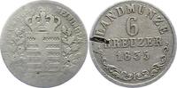 Sachsen-Meiningen 6 Kreuzer Bernhard Erich Freund 1803-1866. -