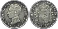 Spanien 50 Centismos Alfons XIII. 1886-1931. -
