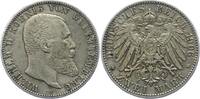 Württemberg 2 Mark Wilhelm II. 1891-1918. -