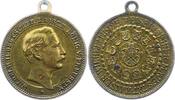 Brandenburg-Preußen Tragbare Bronzemedaille Wilhelm II. 1888-1918. -