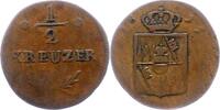 Würzburg-Großherzogtum Cu 1/2 Kreuzer Ferdinand von Österreich 1806-1814. -