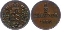 Württemberg 1/2 Kreuzer Wilhelm I. 1816-1864. -