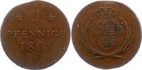 Sachsen-Albertinische Linie 4 Pfennig Friedrich August I. 1806-1827. -