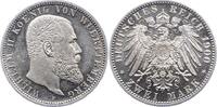 Württemberg 2 Mark Wilhelm II. 1891-1918. -