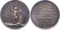 Sachsen-Albertinische Linie Silbermedaille Friedrich August III. 1763-1806. -