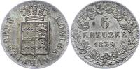 Württemberg 6 Kreuzer Wilhelm I. 1816-1864. -