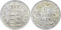 Württemberg 6 Kreuzer Wilhelm I. 1816-1864. -
