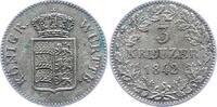 Württemberg 3 Kreuzer Wilhelm I. 1816-1864. -