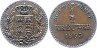 Württemberg 1/2 Kreuzer Karl 1864-1891. -