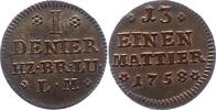 Braunschweig-Wolfenbüttel Cu-Denier - 1/13 Mattier Karl I. 1735-1780. -
