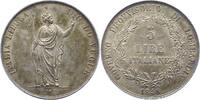 Haus Habsburg 5 Lire Italienische Revolution 1848. -