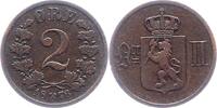 Norwegen 2 Öre 1 Unter schwedischer Regierung 1814-1905. -