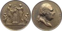 Frankreich Bronzemedaille Louis XVIII. 1814-1824. -