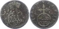 Sachsen-Weimar-Eisenach 6 Pfennig Ernst August Constantin 1756-1759. -