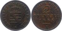 Sachsen-Weimar-Eisenach 2 Pfennig Carl Alexander 1853-1901. -