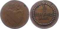 Baden-Durlach 1/2 Kreuzer Karl Friedrich 1738-1806. -