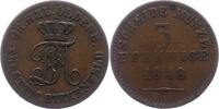 Oldenburg 3 Pfennig Paul Friedrich August 1829-1853. -