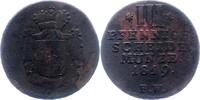 Waldeck 3 Pfennig Georg Heinrich 1813-1845. -