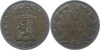 Nassau 6 Kreuzer Wilhelm 1816-1839. -