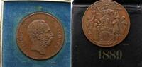 Sachsen Kupfermedaille in 5 Mark Größe 18 Albert 1873-1902. -
