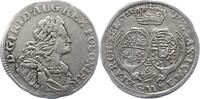 Sachsen-Albertinische Linie 1/6 Taler Friedrich August I. 1694-1733. -
