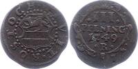 Mecklenburg-Rostock, Stadt Cu 3 Pfennig -