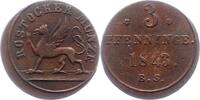 Mecklenburg-Rostock, Stadt 3 Pfennig -