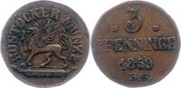 Mecklenburg-Rostock, Stadt 3 Pfennig -