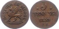 Mecklenburg-Rostock, Stadt 3 Pfennig -