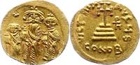 Solidus mit Heraclius Constantinus und Heraclonas Heraclius 610 - 641, mit Heraclius Constantinus und Heracleonas. -