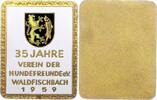 Tierzucht Bronzeplakette Hunde -