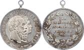 Württemberg Tragbare versilberte Bronzemedaille Karl 1864-1891. -