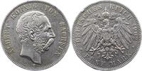 Sachsen 5 Mark Albert 1873-1902. -