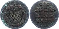 Lippe, Grafschaft Pfennig Paul Alexander Leopold 1802 - 1820, Unter Vormundschaft. -