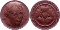 Reformation Braune Porzellanmedaille 500. Geburtstag von Martin Luther 1983. -