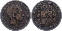 Spanien 10 Centimos Alfons XII. 1874-1885. -