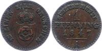 Lippe, Grafschaft 1 Pfennig Paul Alexander Leopold 1820-1851. -