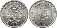 Portugal-Angola 20 Escudos Unter portugiesischer Verwaltung 1910-1975. -