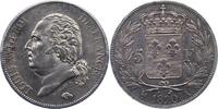 Frankreich 5 Francs Louis XVIII. 1814-1824. -
