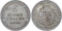 Hessen-Kassel 1/6 Taler Kurf. Wilhelm II. u. Friedrich Wilhelm 1831-1847. -