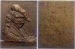 Personenmedaillen Bronzeplakette Rembrandt van Rijn *15.7.1606 Leiden, + 4.10.1669 Amsterdam, Maler und Radierer. -