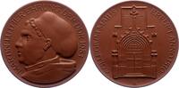 Reformation Erfurt. Große Braune Porzellanmedaille 1 500. Geburtstag von Martin Luther 1983. -