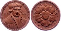 Reformation Braune Porzellanmedaille 450-Jahrfeier der Reformation 1967. -