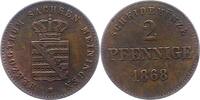 Sachsen-Meiningen 2 Pfennig Georg II. 1866-1914. -