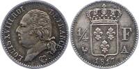 Frankreich 1/4 Franc Louis XVIII. 1814-1824. -
