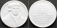 Reformation Weiße Porzellanmedaille 1 500. Geburtstag von Martin Luther 1983. -